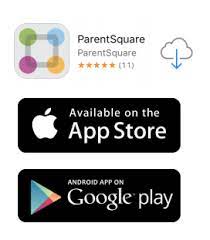 ParentSquare App available on Apple or Google Play